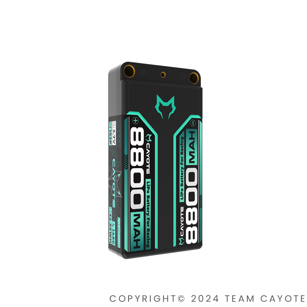3-Pack CAYOTE Racing 8800mAh 1S LiPo Battery 3,7V 145C 162g | CA